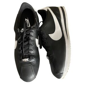 Nike Cortez black & white leather sneakers